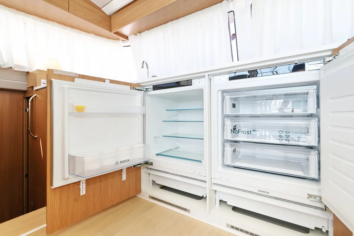 Galley of Aventurier, a Bali Catsmart catamaran at Grad Biograd na Moru, Croatia
