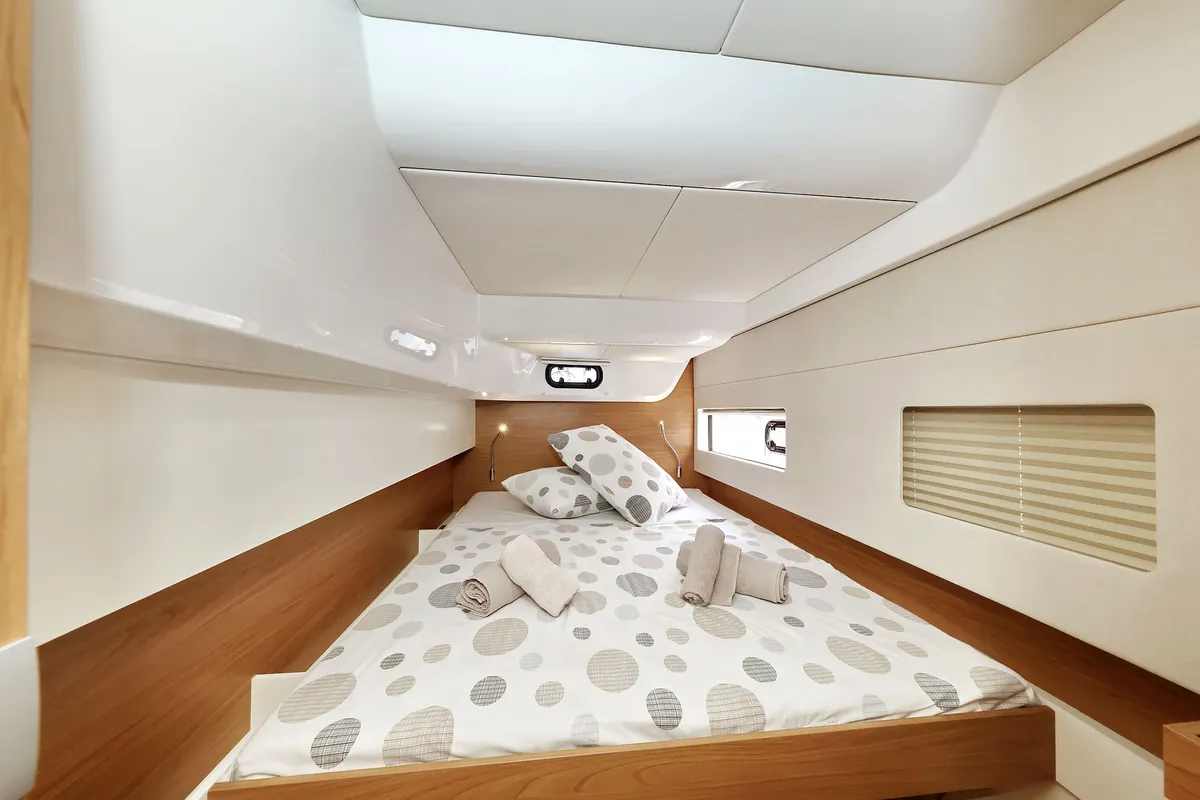 Cabin on Aventurier, a Bali Catsmart catamaran at Grad Biograd na Moru, Croatia
