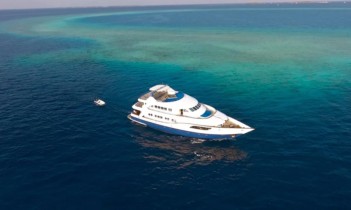 Exterior view of Honors Legacy, a Custom Made MY Honors Legacy motor yacht at Malé, Maldives