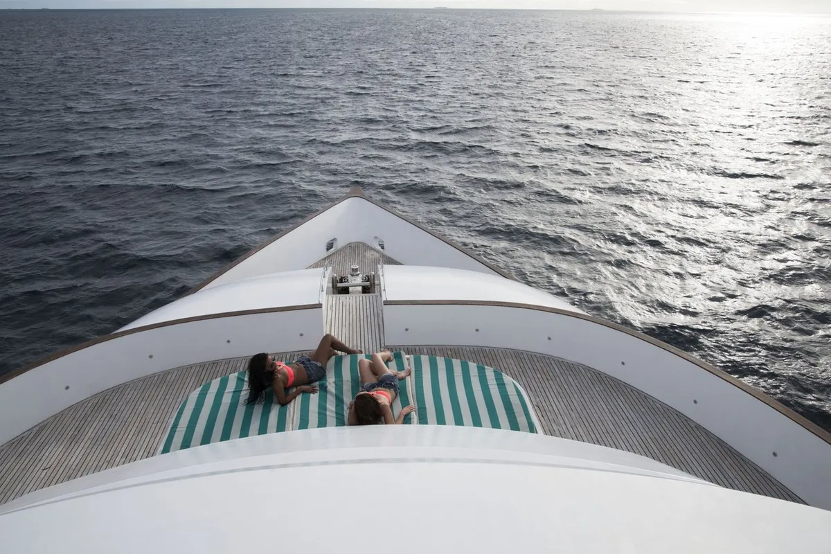 Deck of Honors Legacy, a Custom Made MY Honors Legacy motor yacht at Malé, Maldives