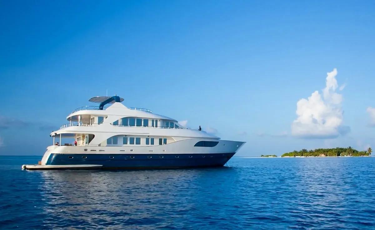 Exterior view of Honors Legacy, a Custom Made MY Honors Legacy motor yacht at Malé, Maldives