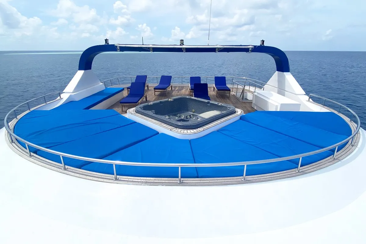 Deck of Honors Legacy, a Custom Made MY Honors Legacy motor yacht at Malé, Maldives