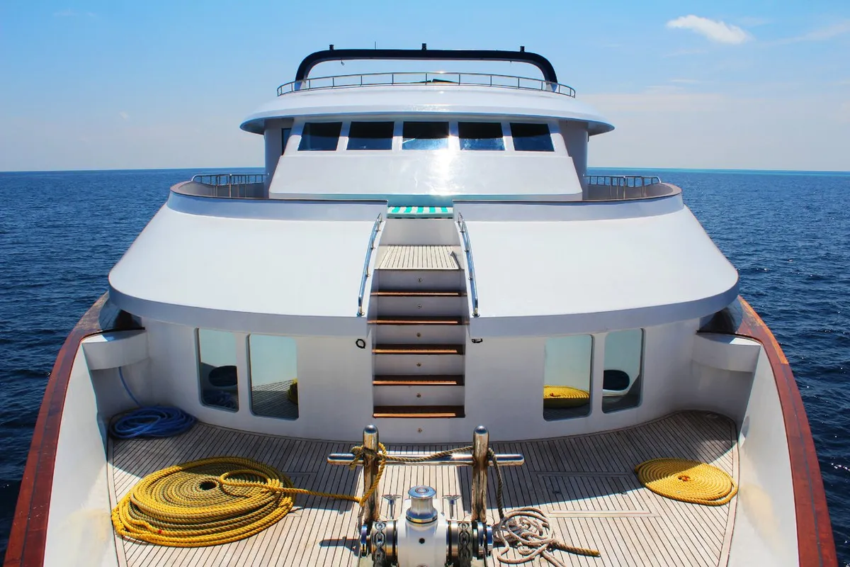 Deck of Honors Legacy, a Custom Made MY Honors Legacy motor yacht at Malé, Maldives