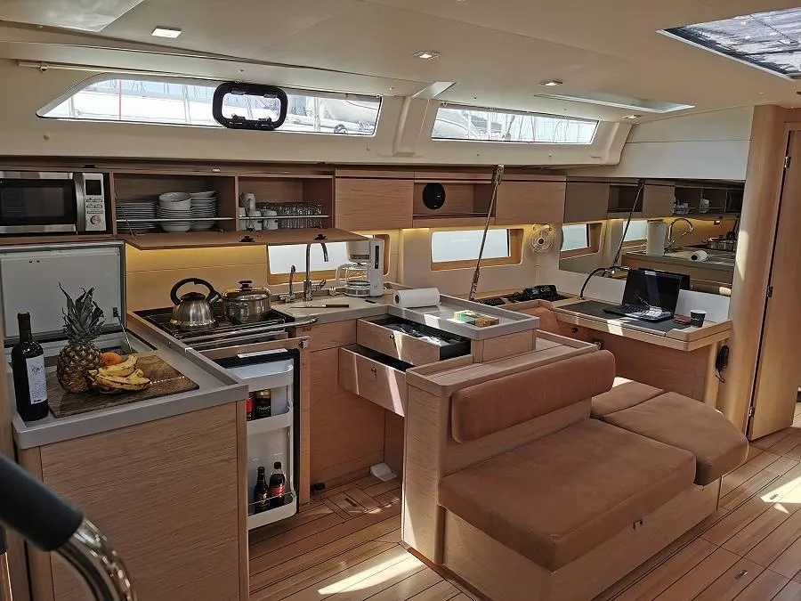 Galley of Alexandros, a Beneteau Oceanis 51.1 sailboat at Municipal Unit of Lefkada, Greece