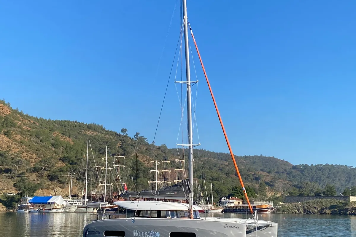 Carmelina, a Excess 11 catamaran at Marmaris, Turkey