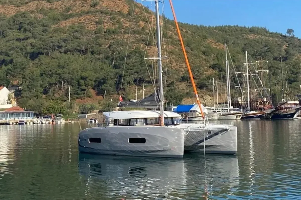 Carmelina, a Excess 11 catamaran at Marmaris, Turkey