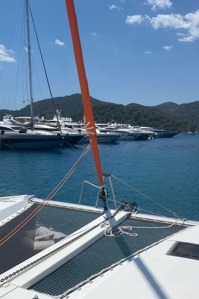Carmelina, a Excess 11 catamaran at Marmaris, Turkey