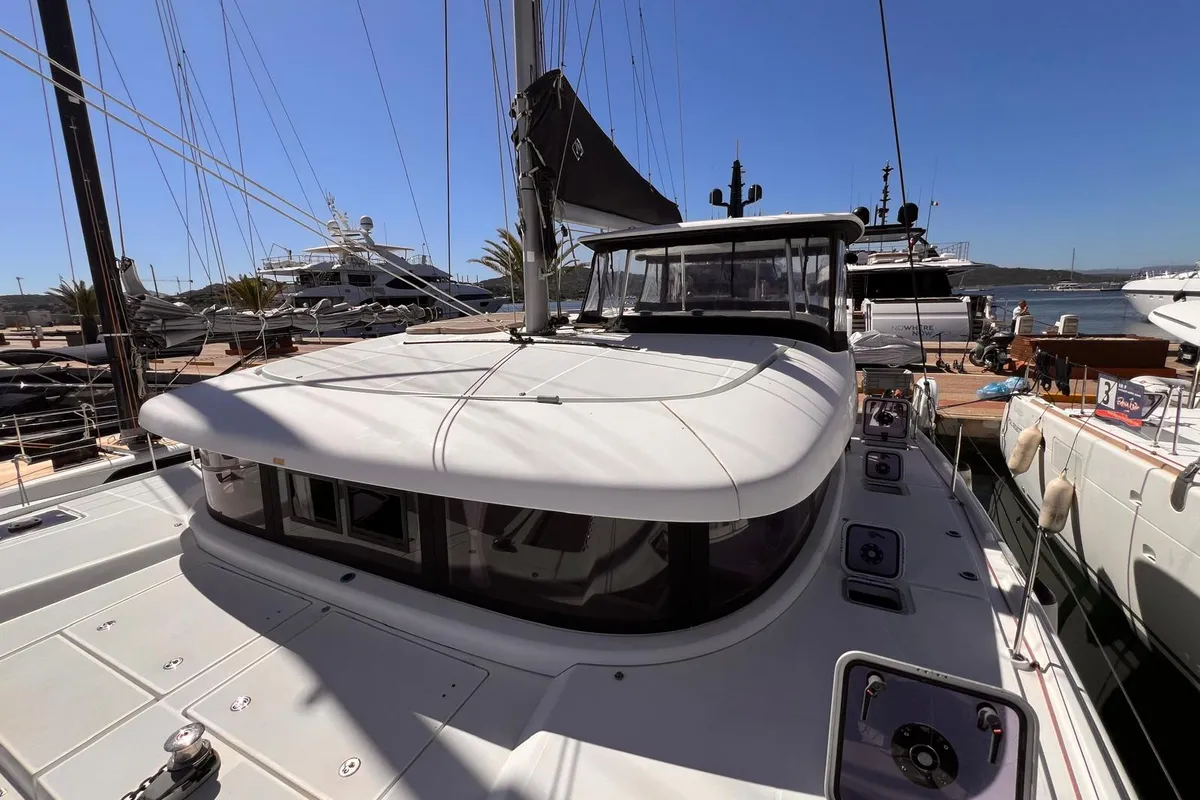 ICE CAT, a Lagoon 42 catamaran at Olbia, Italy