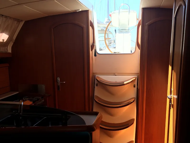 L'Avvelenata, a Jeanneau Sun Odyssey 37 sailboat at Salerno, Italy