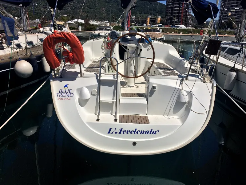 L'Avvelenata, a Jeanneau Sun Odyssey 37 sailboat at Salerno, Italy