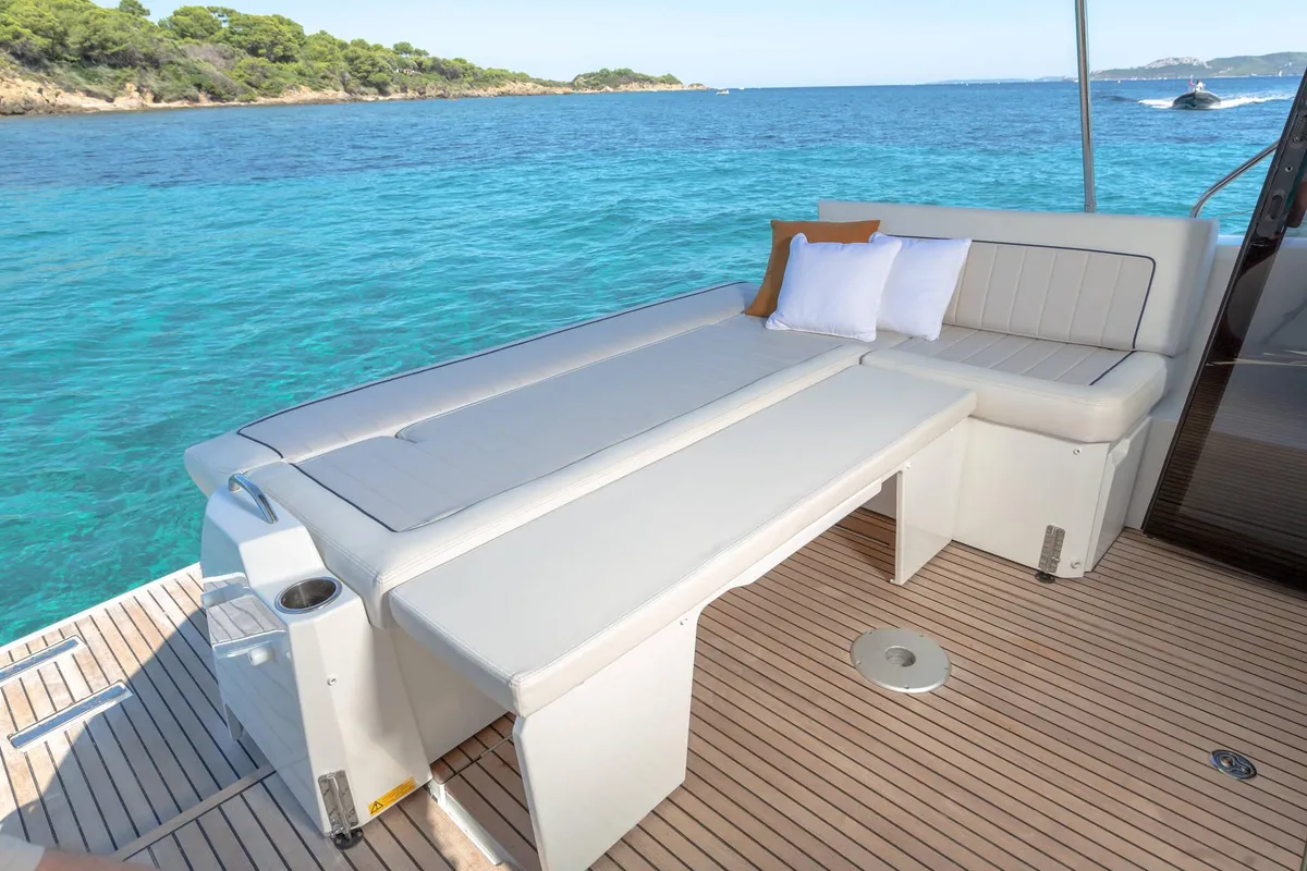 Royal, a Jeanneau NC 37 motorboat at Naples, Italy