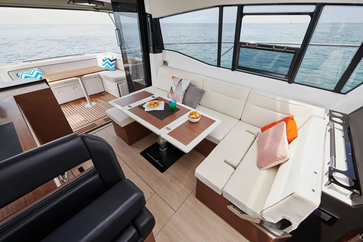 Royal, a Jeanneau NC 37 motorboat at Naples, Italy