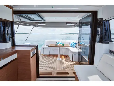 Royal, a Jeanneau NC 37 motorboat at Naples, Italy
