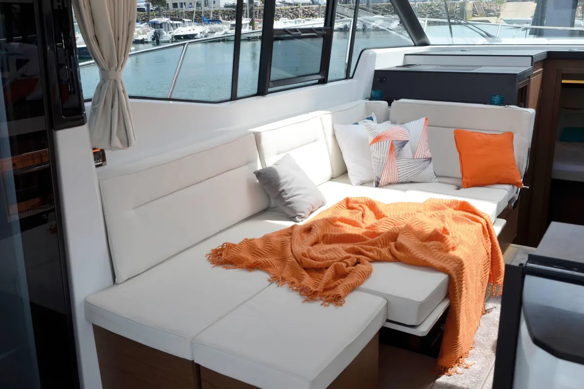 Royal, a Jeanneau NC 37 motorboat at Naples, Italy
