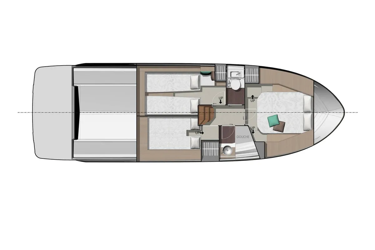 Royal, a Jeanneau NC 37 motorboat at Naples, Italy