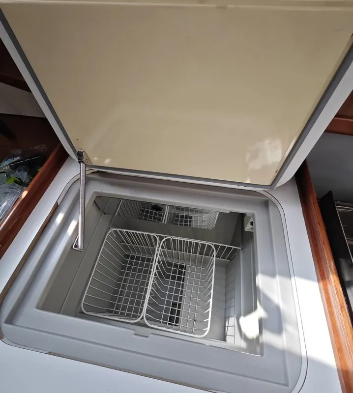 Galley of Violet, a Beneteau Oceanis 40 sailboat at Fethiye, Turkey