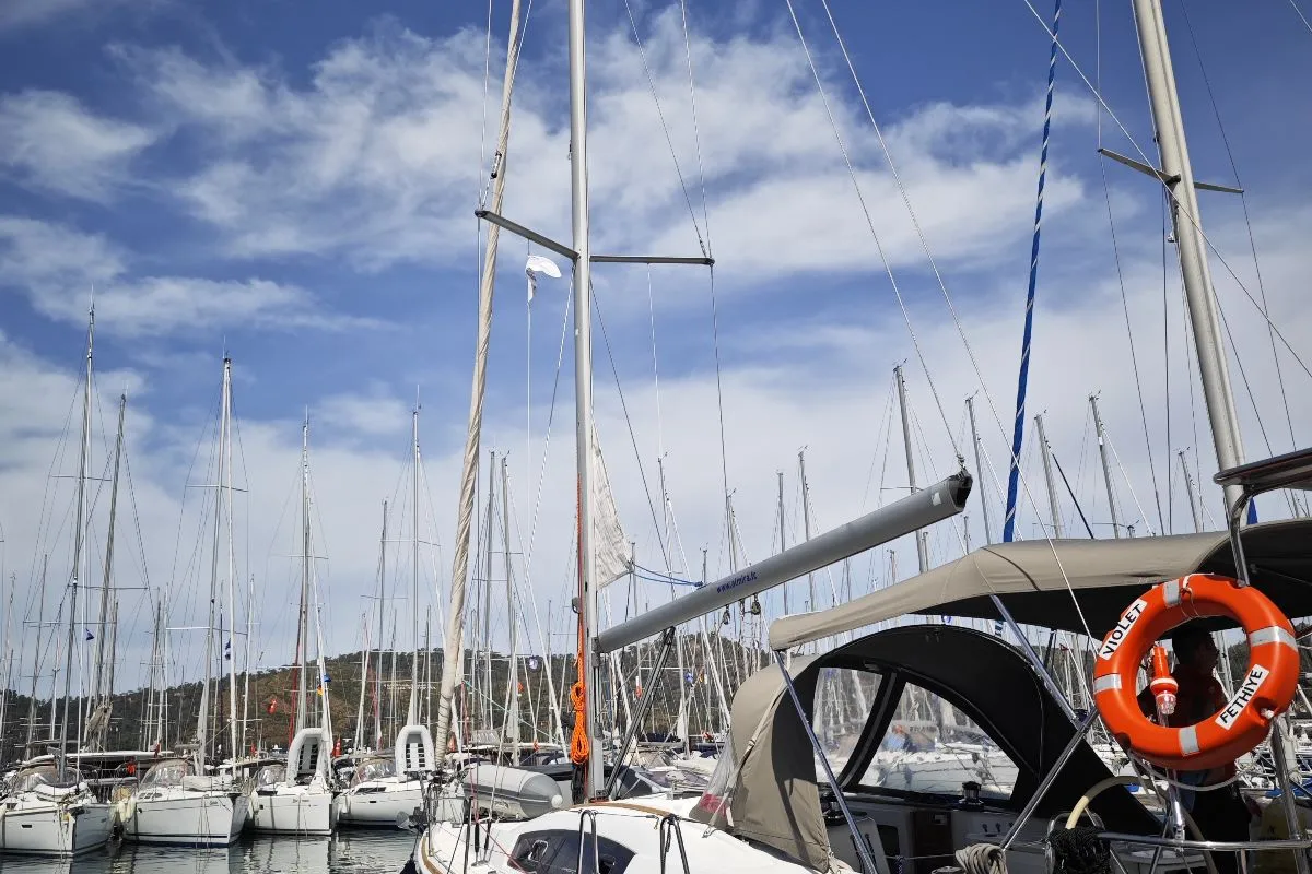Violet, a Beneteau Oceanis 40 sailboat at Fethiye, Turkey