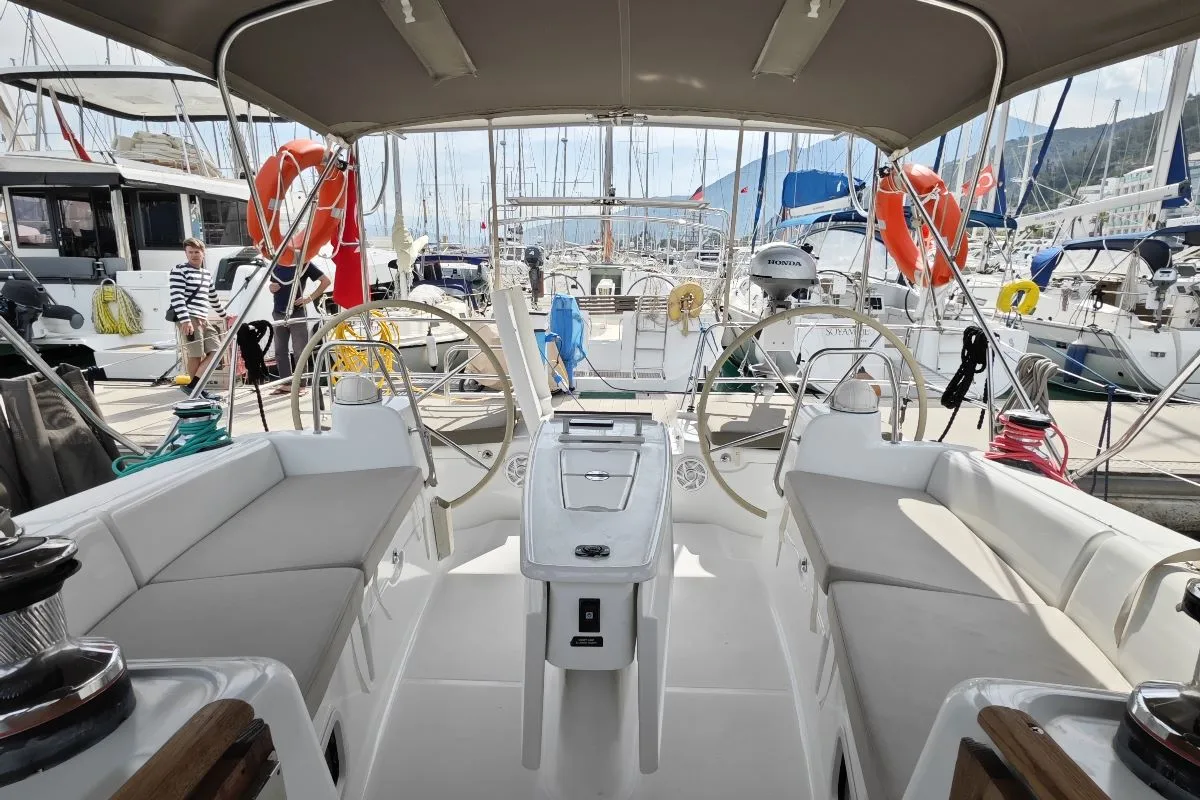 Violet, a Beneteau Oceanis 40 sailboat at Fethiye, Turkey