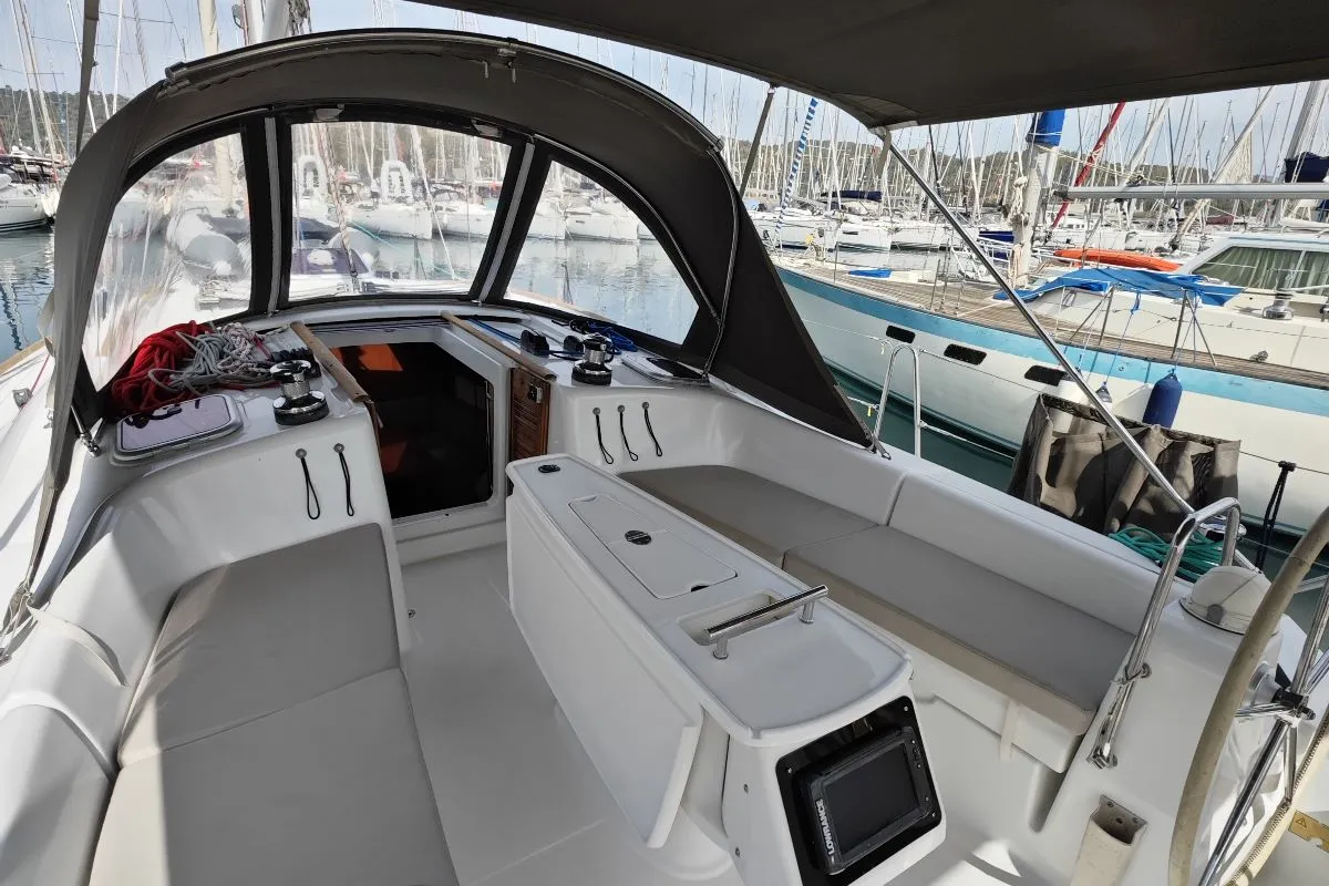 Violet, a Beneteau Oceanis 40 sailboat at Fethiye, Turkey