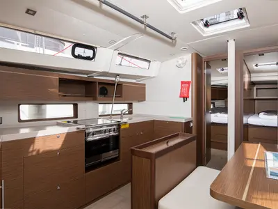 Galley of Pura Vida, a Beneteau Oceanis 46.1 sailboat at Općina Medulin, Croatia