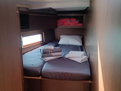 Cabin on Bella, a Beneteau Oceanis 46.1 sailboat at Lavreotiki Municipal Unit, Greece