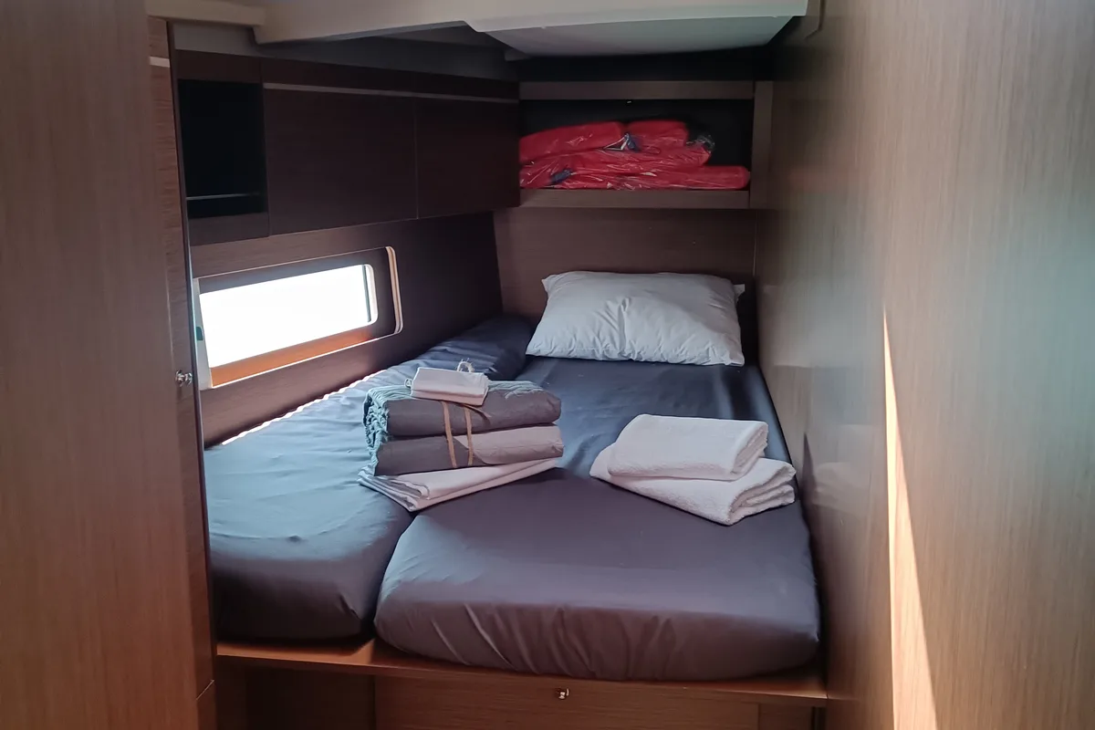 Cabin on Bella, a Beneteau Oceanis 46.1 sailboat at Lavreotiki Municipal Unit, Greece