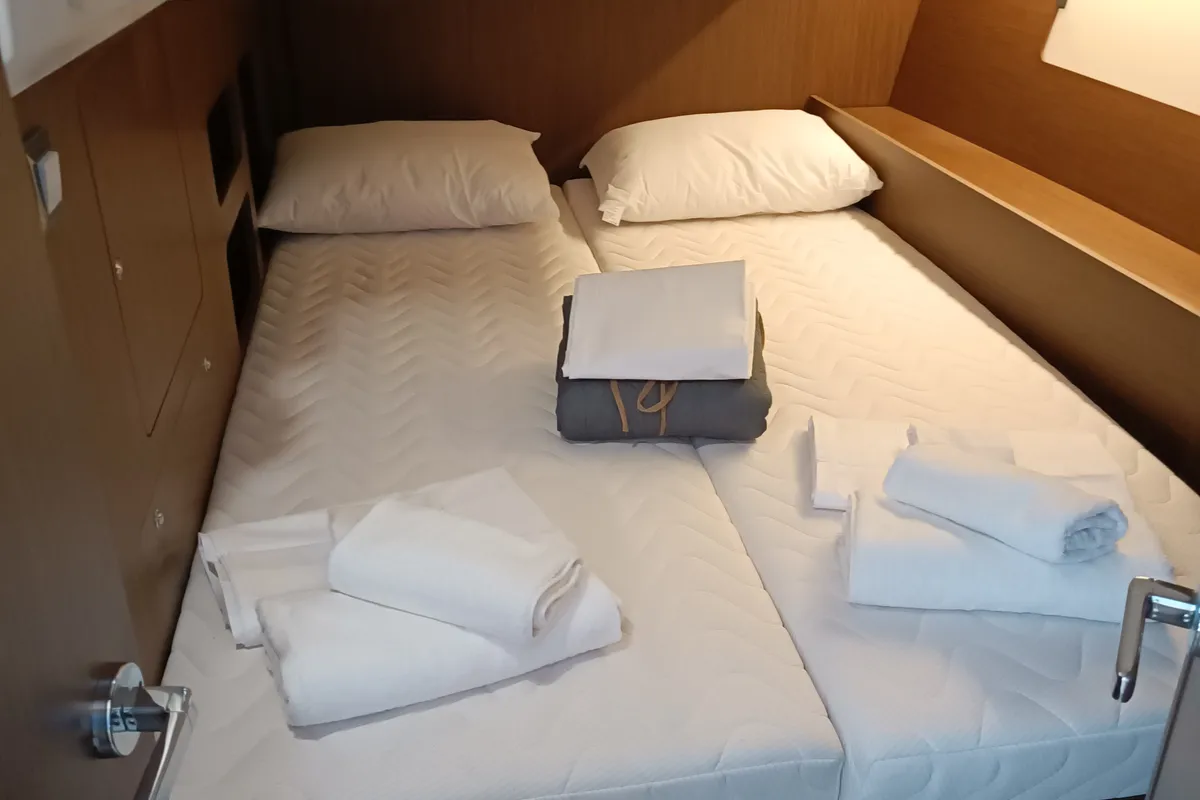 Cabin on Bella, a Beneteau Oceanis 46.1 sailboat at Lavreotiki Municipal Unit, Greece