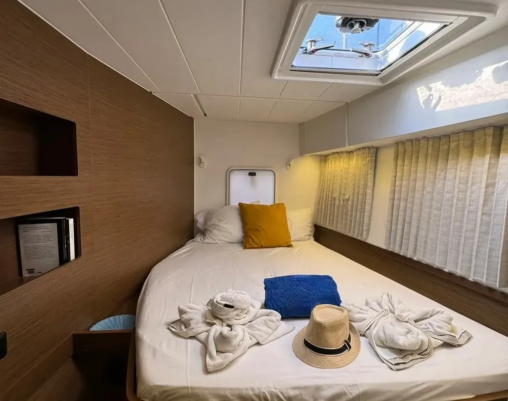 Cabin on Melina, a Lagoon 42 catamaran at Pallini Municipal Unit, Greece