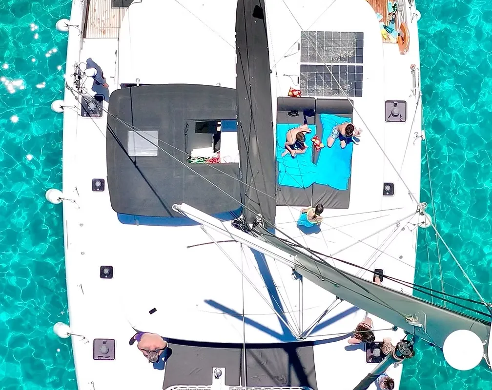 Exterior view of Melina, a Lagoon 42 catamaran at Pallini Municipal Unit, Greece