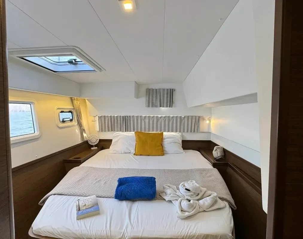 Cabin on Melina, a Lagoon 42 catamaran at Pallini Municipal Unit, Greece