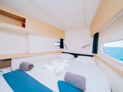 Cabin on Knyps, a Fountaine Pajot Helia 44 - 4 + 2 cab. catamaran at Azam Marina, Tanzania