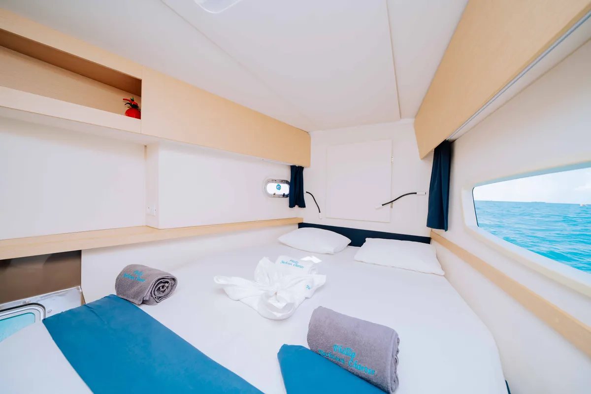 Cabin on Knyps, a Fountaine Pajot Helia 44 - 4 + 2 cab. catamaran at Azam Marina, Tanzania