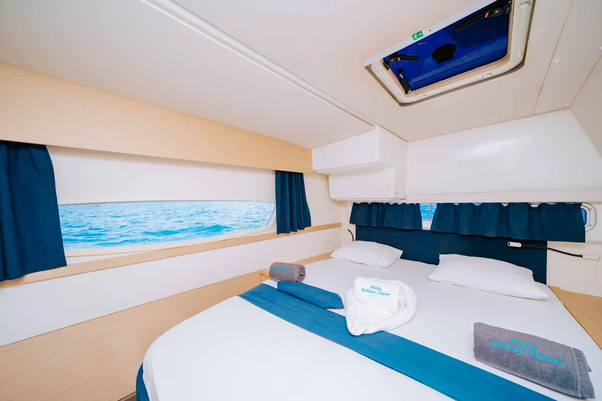 Cabin on Knyps, a Fountaine Pajot Helia 44 - 4 + 2 cab. catamaran at Azam Marina, Tanzania