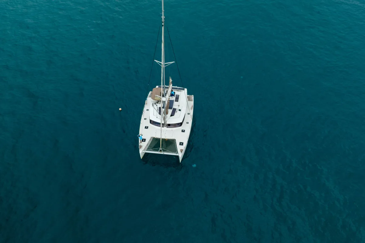 Exterior view of Knyps, a Fountaine Pajot Helia 44 - 4 + 2 cab. catamaran at Azam Marina, Tanzania