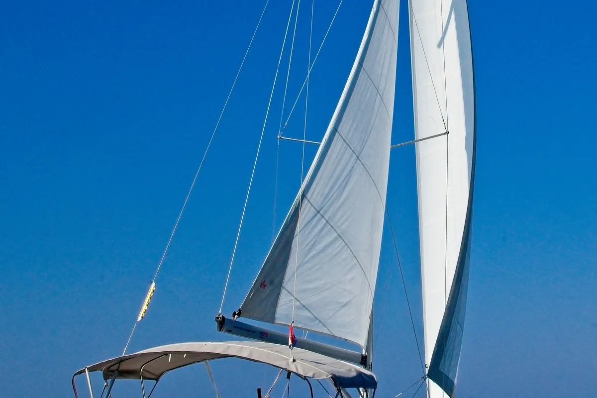 Exterior view of Bavaria Cruiser 41, a sailboat at Murter, Croatia
