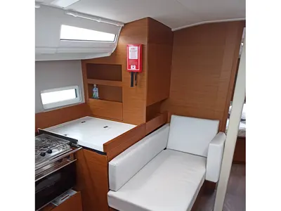 Galley of Evnia, a Jeanneau Sun Odyssey 410 sailboat at Volos, Greece