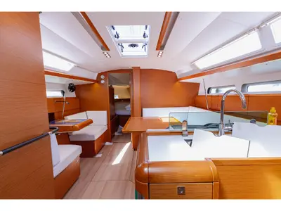 Salon of Sicc, a Jeanneau Sun Odyssey 419 sailboat at Kaštela, Croatia