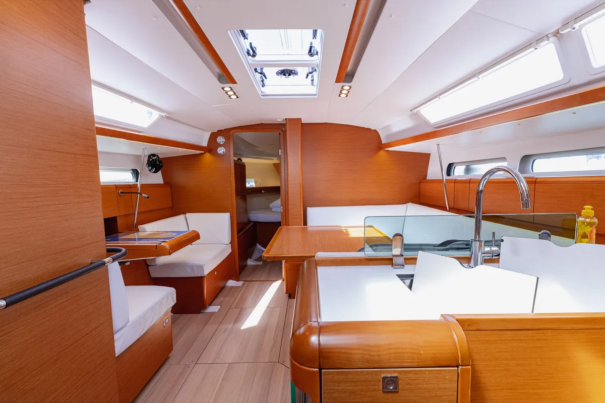 Salon of Sicc, a Jeanneau Sun Odyssey 419 sailboat at Kaštela, Croatia