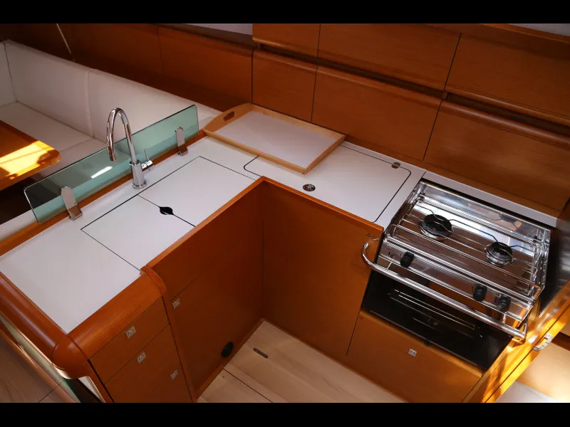Galley of Sicc, a Jeanneau Sun Odyssey 419 sailboat at Kaštela, Croatia