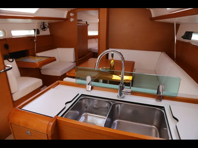 Galley of Sicc, a Jeanneau Sun Odyssey 419 sailboat at Kaštela, Croatia
