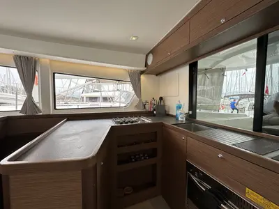 Galley of Sail Arcturus, a Lagoon 42 catamaran at Fethiye, Turkey