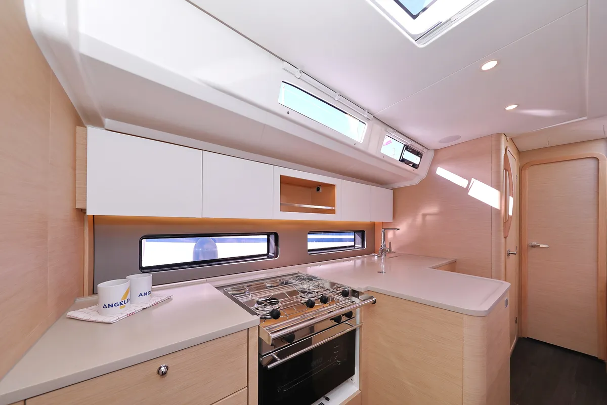 Galley of Wild Rose, a Dufour 41 sailboat at Primošten, Croatia