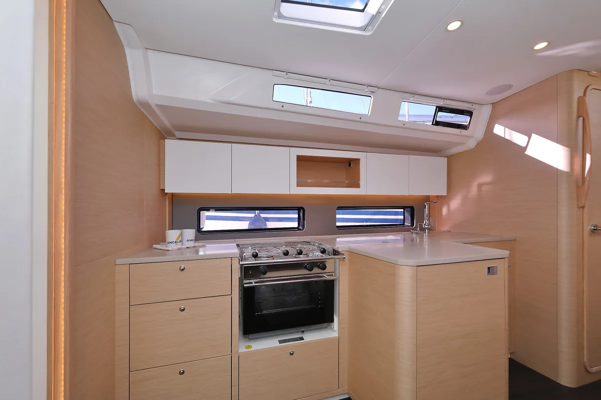 Galley of Wild Rose, a Dufour 41 sailboat at Primošten, Croatia