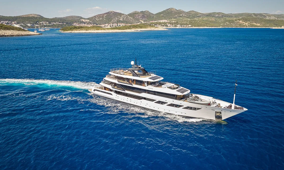 Exterior view of Argo, a Custom Made ICY 55 motor yacht at Split, Croatia