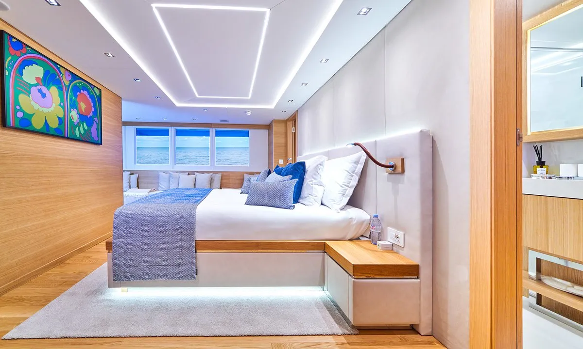 Cabin on Argo, a Custom Made ICY 55 motor yacht at Split, Croatia