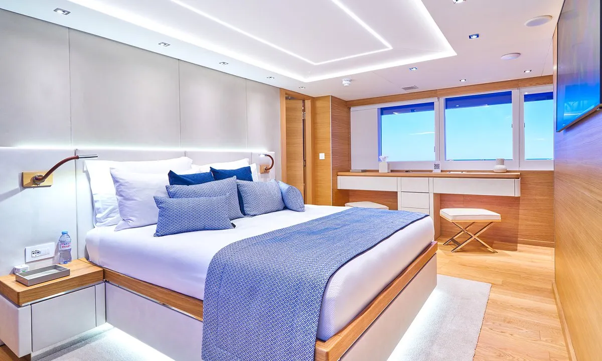 Cabin on Argo, a Custom Made ICY 55 motor yacht at Split, Croatia