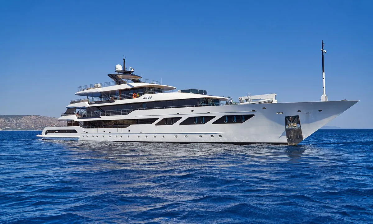 Exterior view of Argo, a Custom Made ICY 55 motor yacht at Split, Croatia
