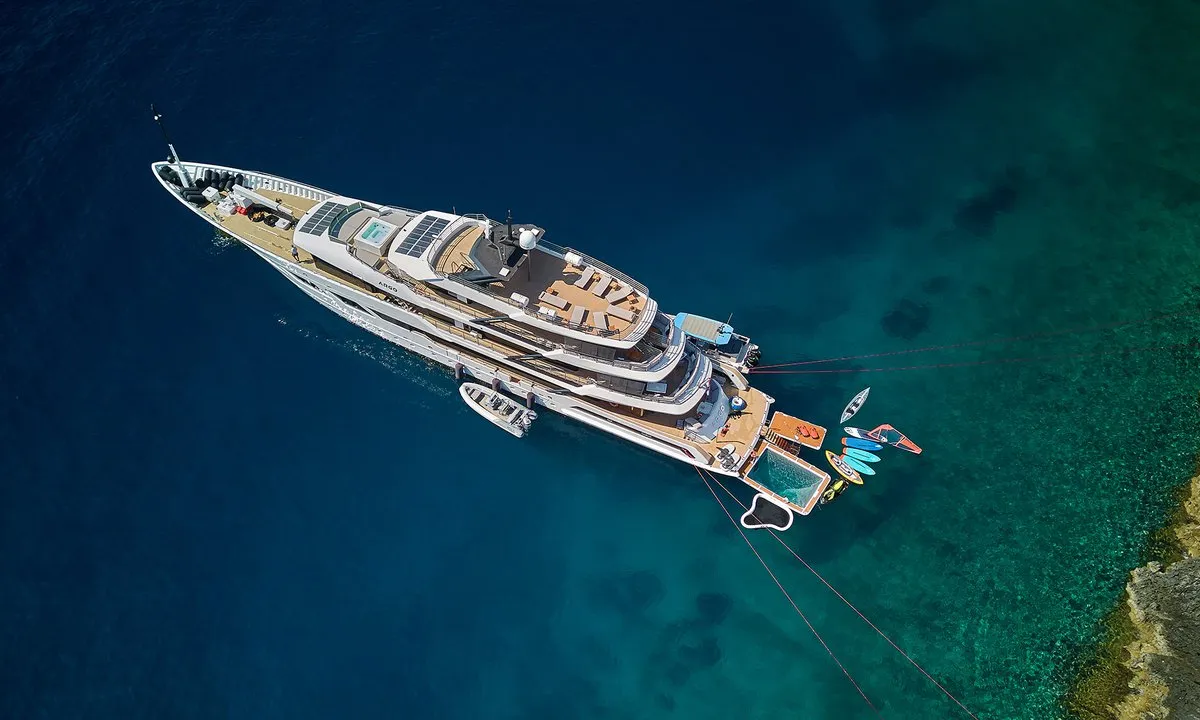 Exterior view of Argo, a Custom Made ICY 55 motor yacht at Split, Croatia