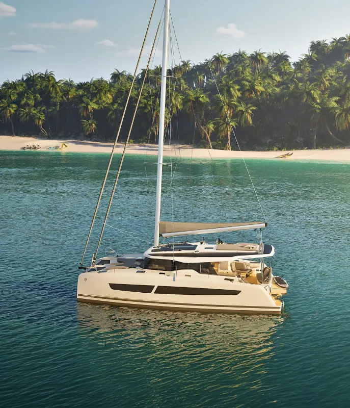 Grace, a Fountaine Pajot FP 41 Quatuor 2 catamaran at Mytikas, Greece