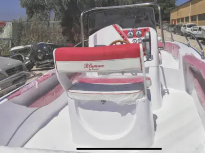 Cockpit of Nemo, a Gulet Blumax 19 Pro motorboat at Livorno, Italy
